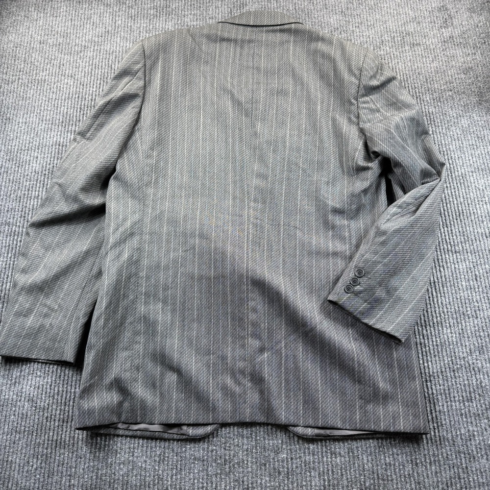 Yves Saint Laurent Blazer Mens 44 Gray Wool Pinstripe Two Button Suit‎ Jacket - Picture 8 of 8